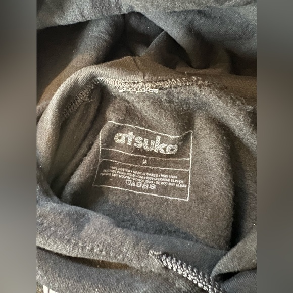 Atsuko The Promised Neverland Black Graphic Hoodie Cotton Blend Size M - Picture 6 of 9